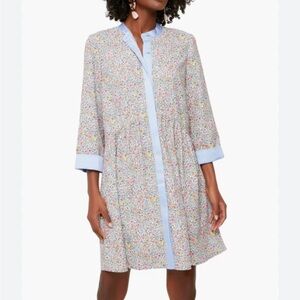 Tuckernuck Womens petite poppy floral Royal shirt dress S